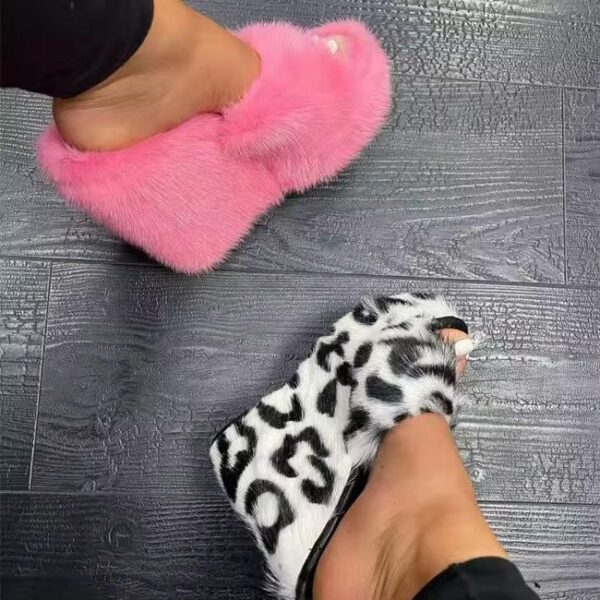 furwedge4 Fur Wedge Slippers